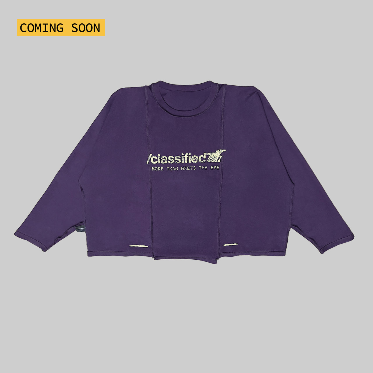 BASICS PURPLE LONGSLEEVE TEE (Reversible)