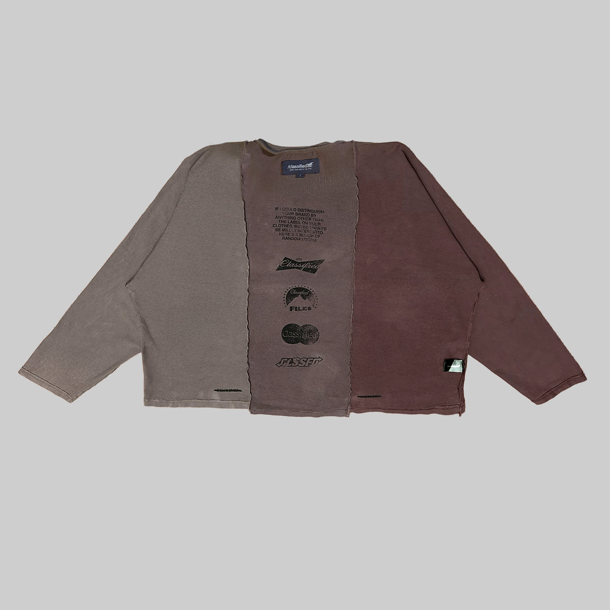 "STATEMENT" LONGSLEEVE TEE (Reversible)