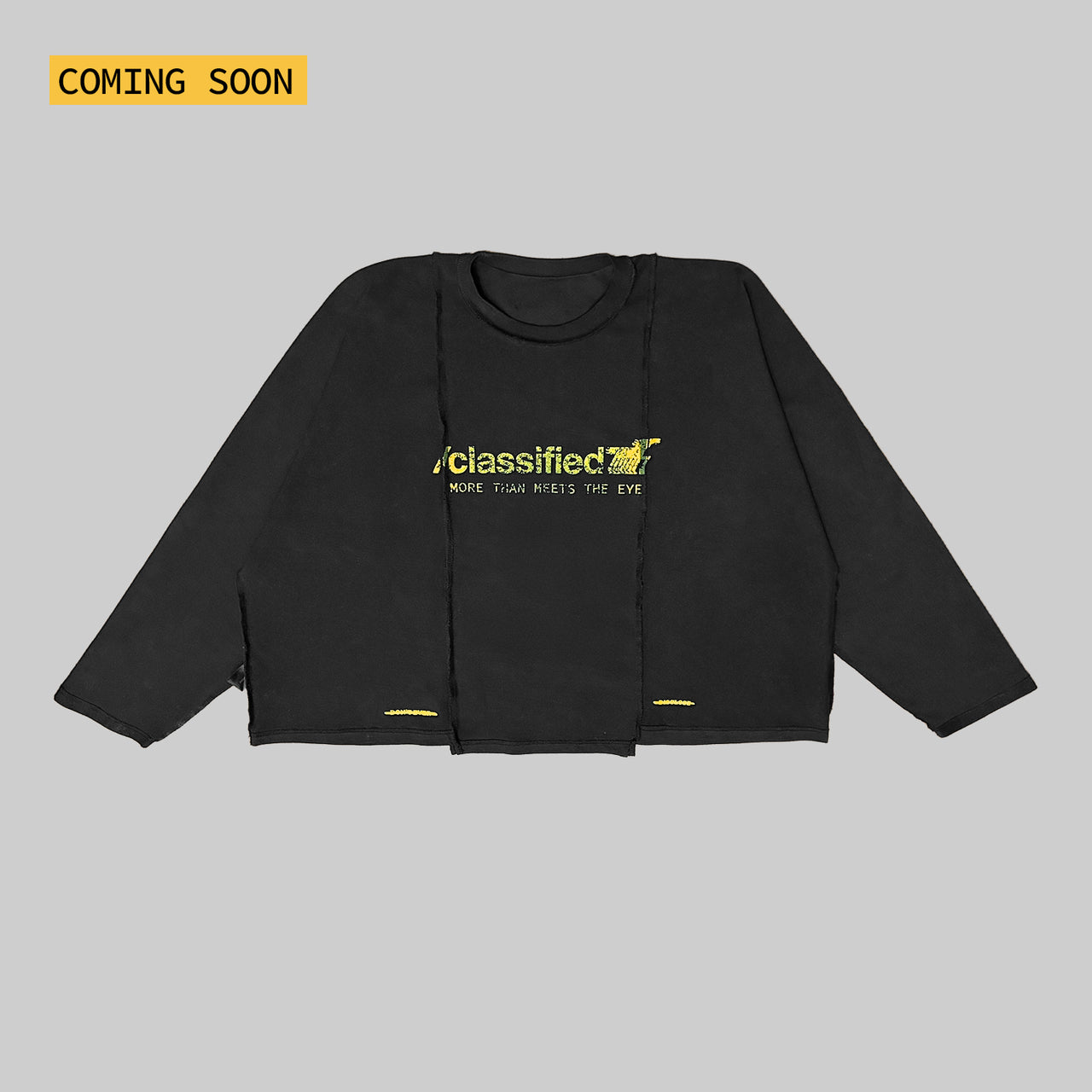 BASICS BLACK LONGSLEEVE TEE (Reversible)