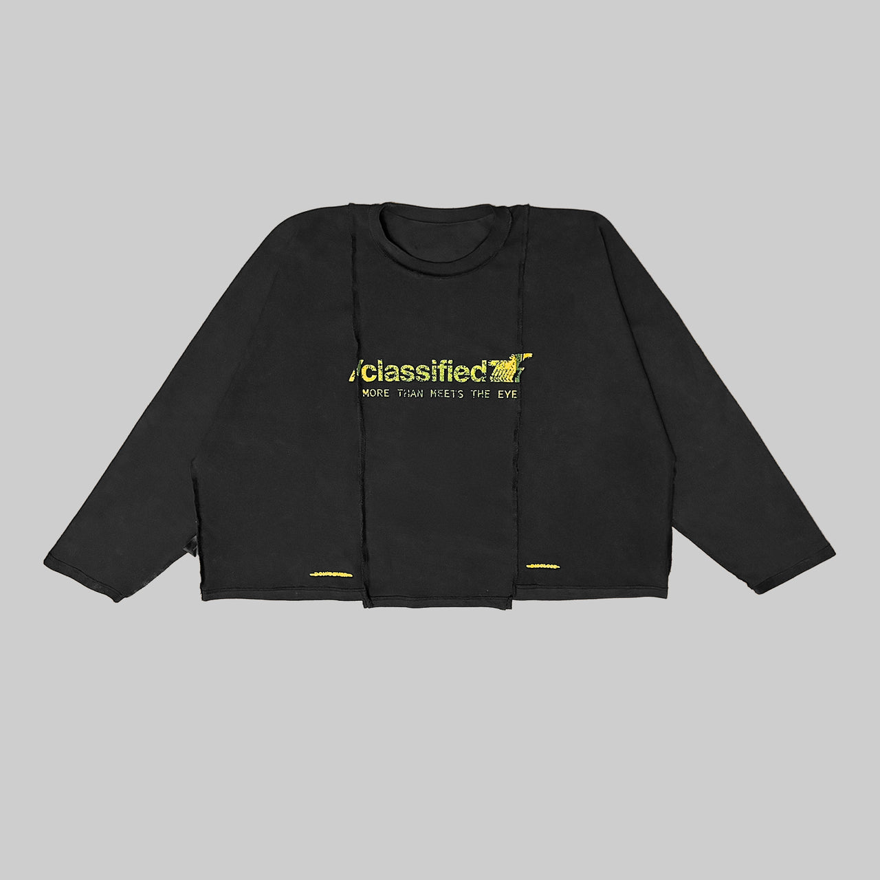 BASICS BLACK LONGSLEEVE TEE (Reversible)