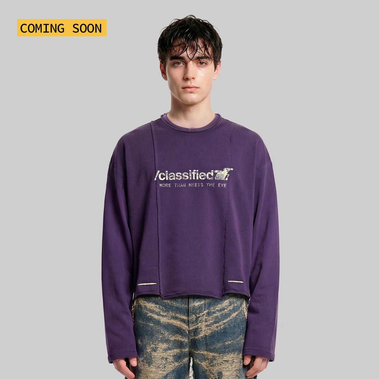BASICS PURPLE LONGSLEEVE TEE (Reversible)