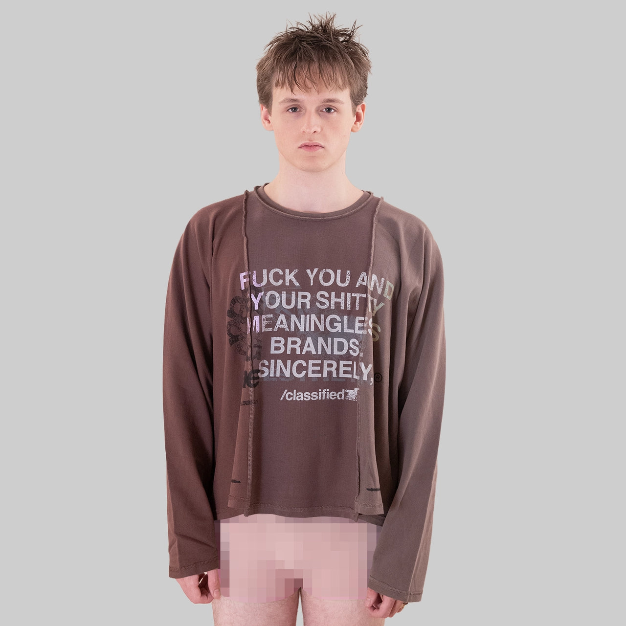 "STATEMENT" LONGSLEEVE TEE (Reversible)