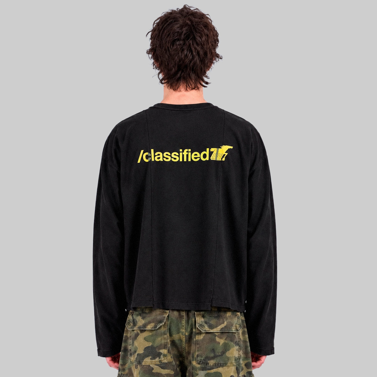 BASICS BLACK LONGSLEEVE TEE (Reversible)