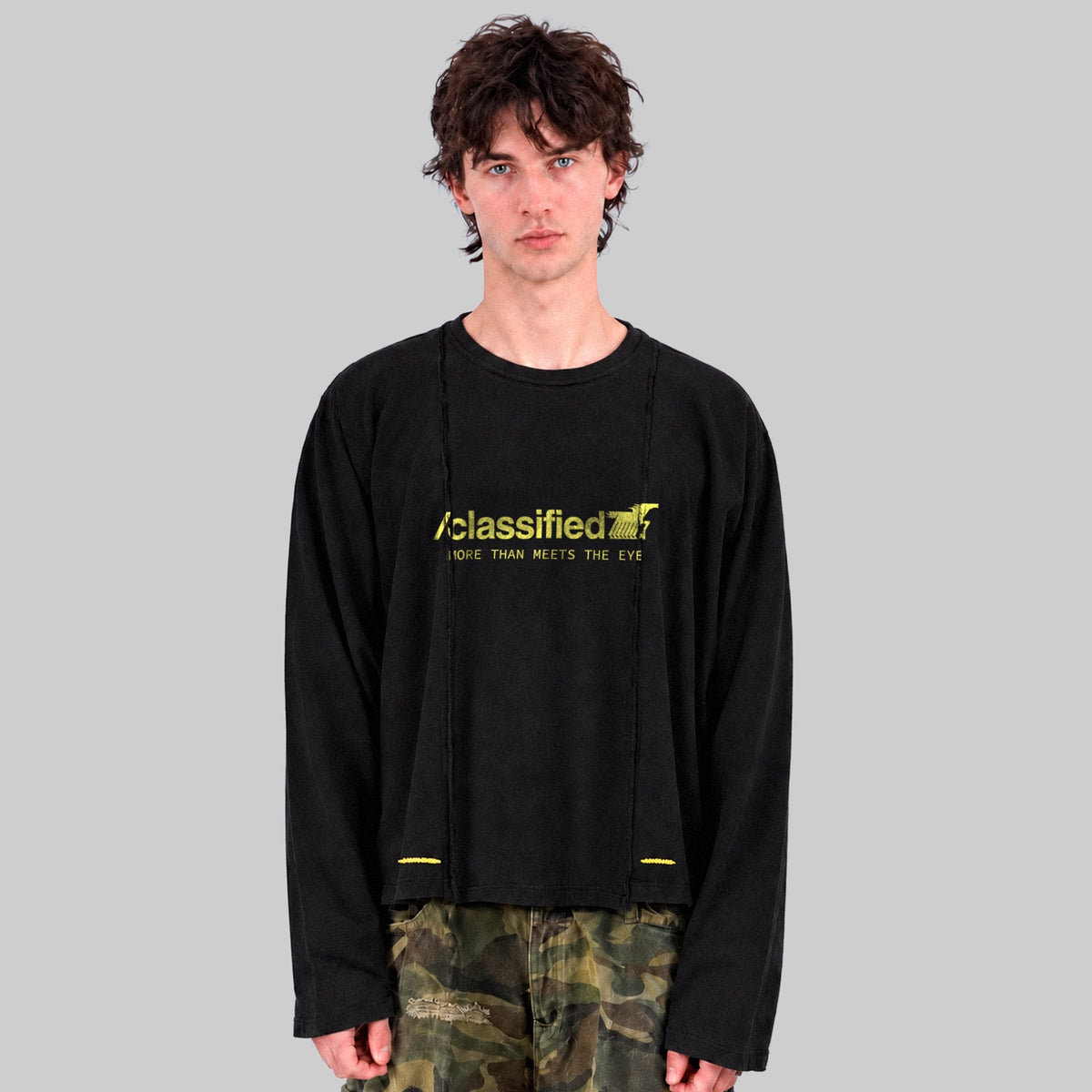 BASICS BLACK LONGSLEEVE TEE (Reversible)
