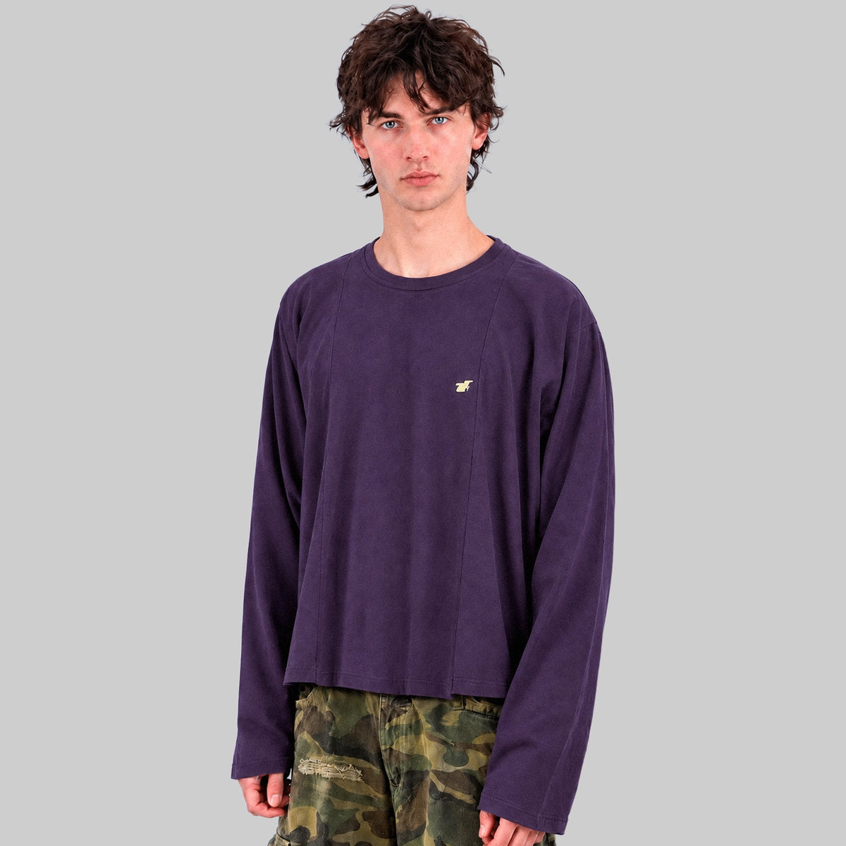 BASICS PURPLE LONGSLEEVE TEE (Reversible)