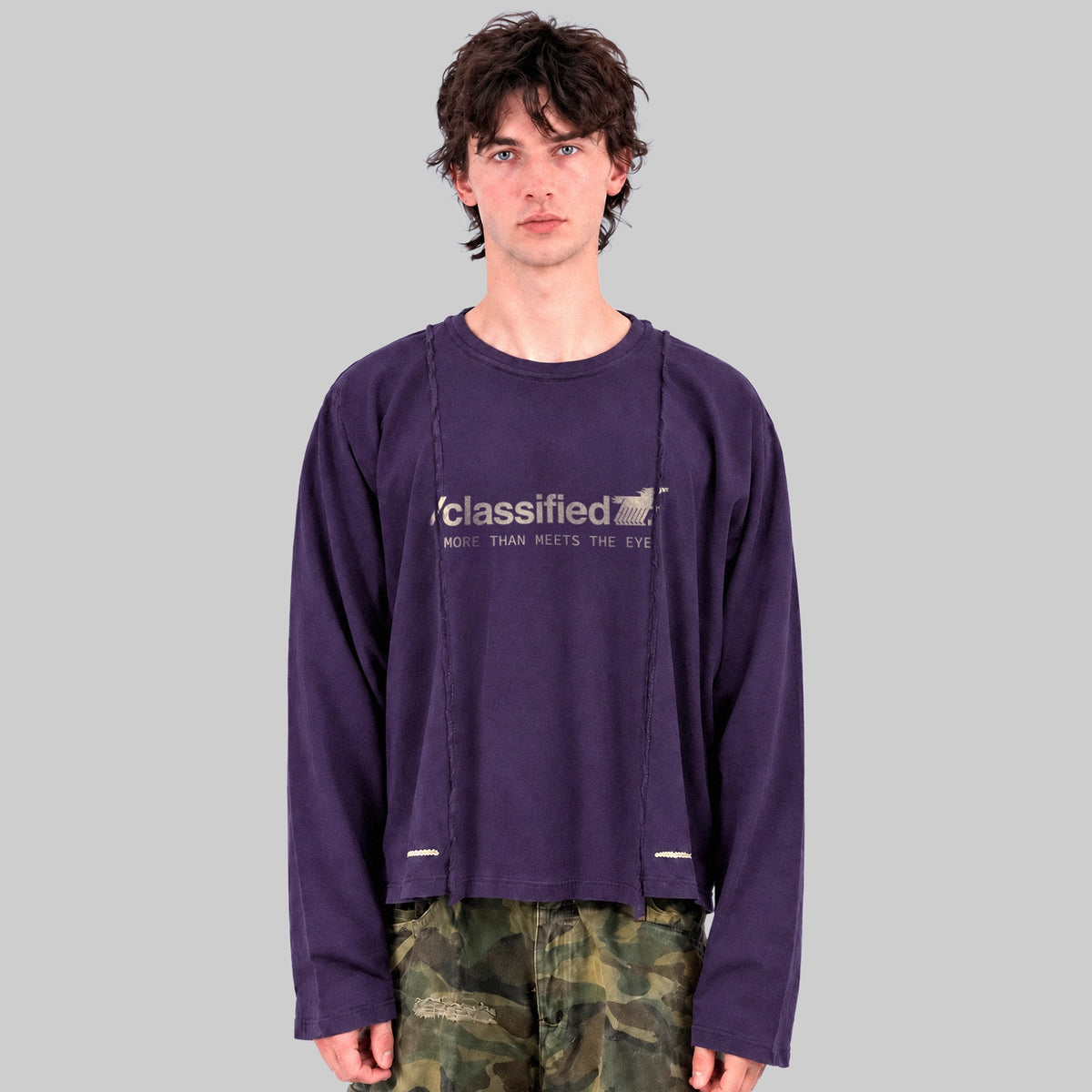 BASICS PURPLE LONGSLEEVE TEE (Reversible)